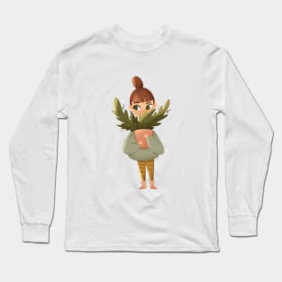 Girl with a plant Long Sleeve T-Shirt